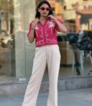 Women's Classy Fashionable Embroidered Crop Shirts